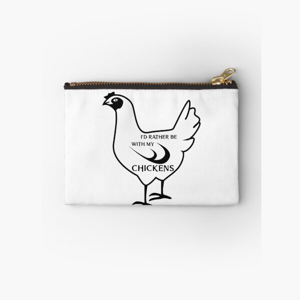 Item preview,  I'd Rather Be with my Chickens -funny chicken design on a black chicken on white designed and sold by katiekendall.