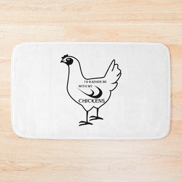 Item preview,  I'd Rather Be with my Chickens -funny chicken design on a black chicken on white designed and sold by katiekendall.