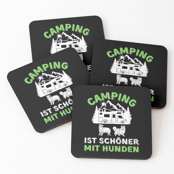 Item preview, Camping is nicer with dogs campervan gift designed and sold by Wohnmobil-Liebe.