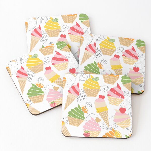 Item preview, Fruits and ice cream illustration designed and sold by BarbaraMarini.