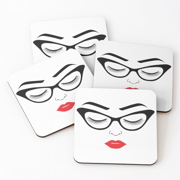 Item preview, Women Mom Cute Cool Summer Sleeping Eyeglass Eyelashes With Eyebrow Make Up Lash Artist Cosmetologist designed and sold by Dr.YesOrNo.
