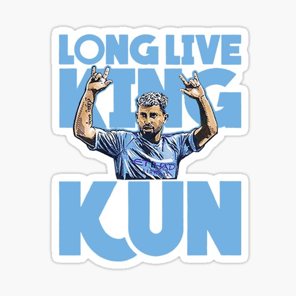 Kun Aguero Jersey Sticker for Sale by slawisa