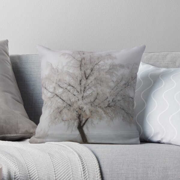 Frozen Winter Throw Pillow & Tote Bag Throw Pillow