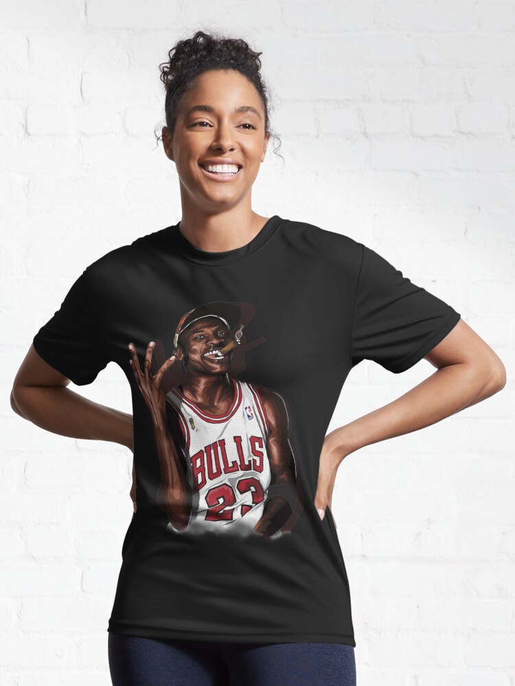 Vintage Michael Jordan Three Peat  Active T-Shirt Designed & Sold