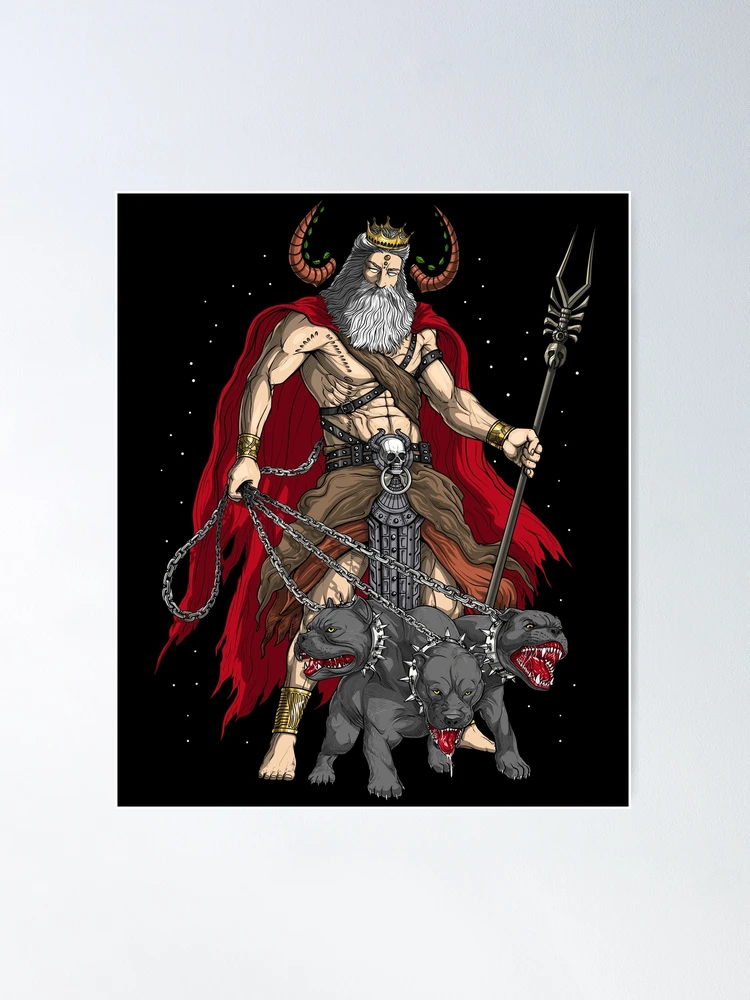 Poster for Sale avec l'œuvre « Dieu grec ancien Hadès » de l'artiste  Nikolay Todorov