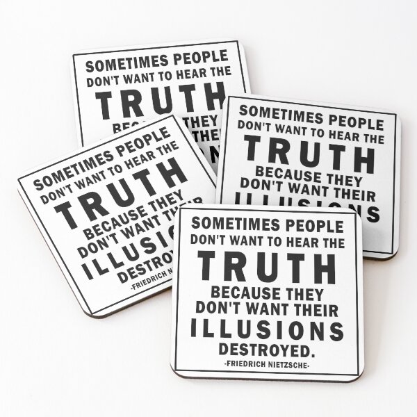 Item preview, Illusions Destroyed. Cognitive dissonance, Friedrich Nietzsche Quote designed and sold by ArtOfRebellion.