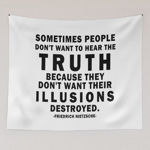 Item preview, Illusions Destroyed. Cognitive dissonance, Friedrich Nietzsche Quote designed and sold by ArtOfRebellion.