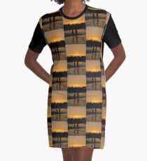 Beach Attractions Graphic T-Shirt Dress
