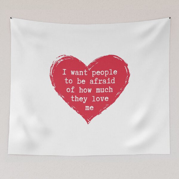Item preview, I Want People To Be Afraid of How Much They Love Me - Funny Michael Scott Quote designed and sold by ladylaughprints.