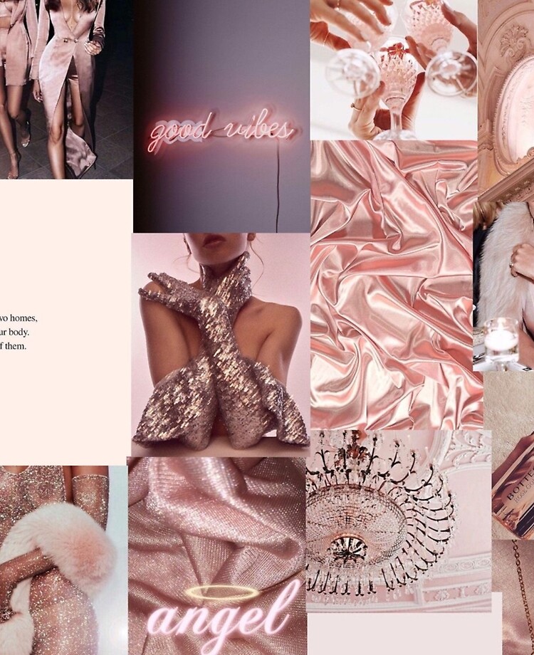 Boujee Pink Photo Collage Pink Neon Aesthetic Photo Collage Hot