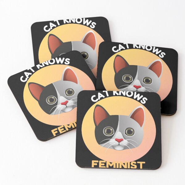 Item preview, Cat Know Feminist designed and sold by Gamers Hub.