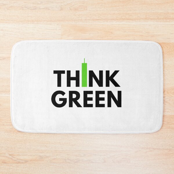 Item preview, Think Green (Candle Stick) Black designed and sold by TraderShirts.