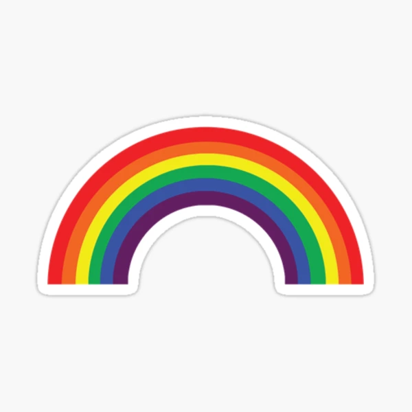 Rainbow Sticker for Sale by icaretees