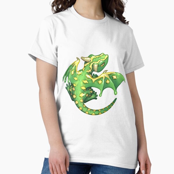 Dragon gecko cornu motif diamand T-shirt classique