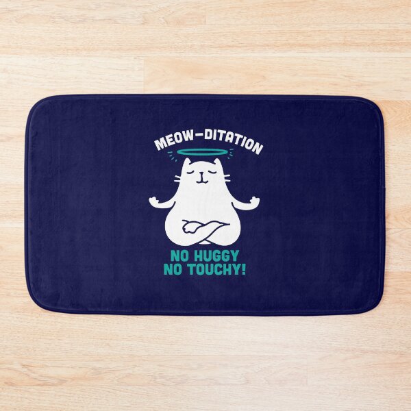 Item preview, Meow-Ditation | No Huggy | No Touchy - Funny Cat Yoga Illustration designed and sold by Arko  Ranger.