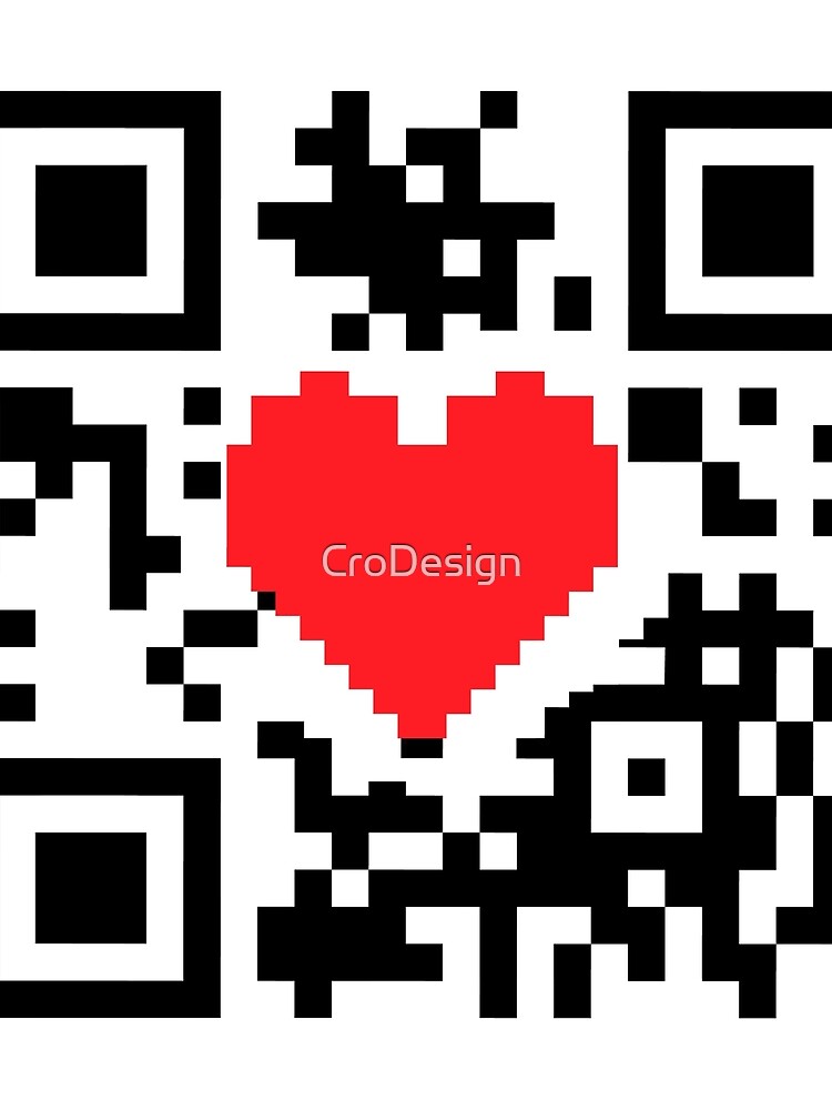 qr-code-heart-love-message-t-shirt-by-crodesign-redbubble