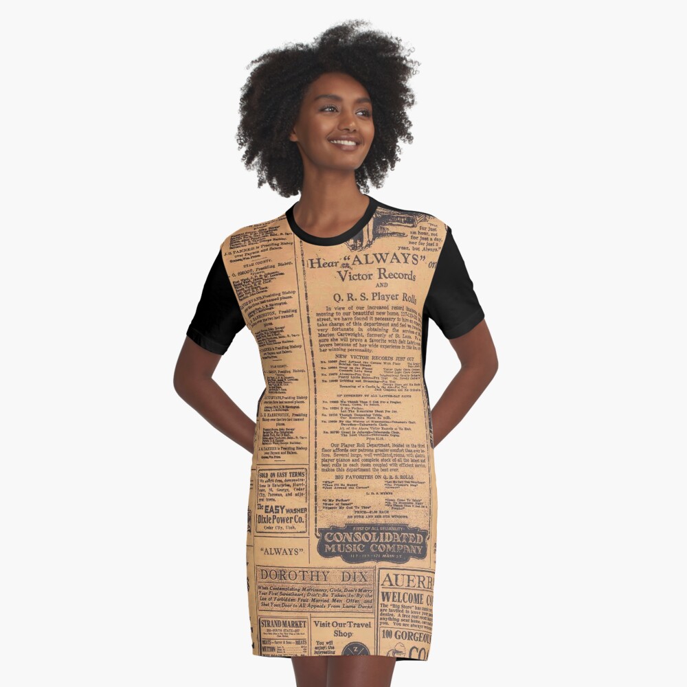 Galliano by John Galliano Newspaper Print Dress by Elena Bonvicini |  Basic.Space