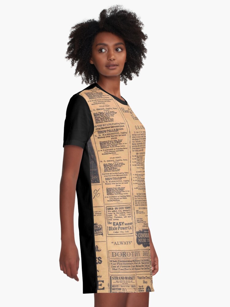 newspaper shirt dress