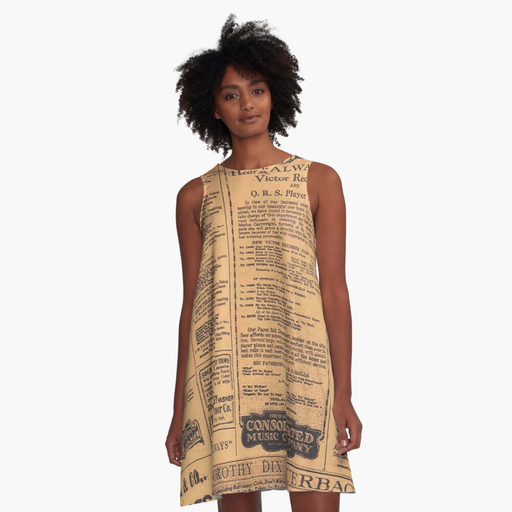 Newspaper Print Bodycon Dress Casual Squared Neck Long - Temu
