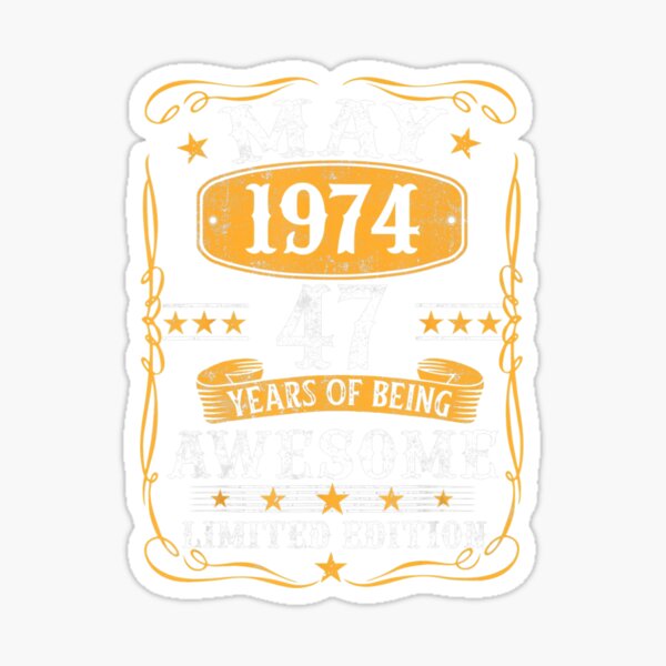 Item preview, 47 Years Old Gifts Vintage May 1974 47Th Birthday Gift  designed and sold by RosalesDs.