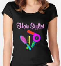 TERRIFIC HAIR STYLIST Women's Fitted Scoop T-Shirt
