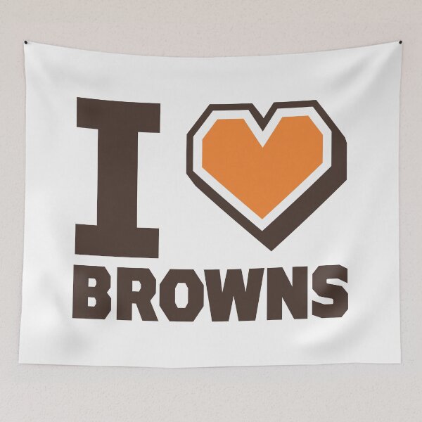 Item preview, I Love Browns With Orange Heart designed and sold by Hit-Fun.