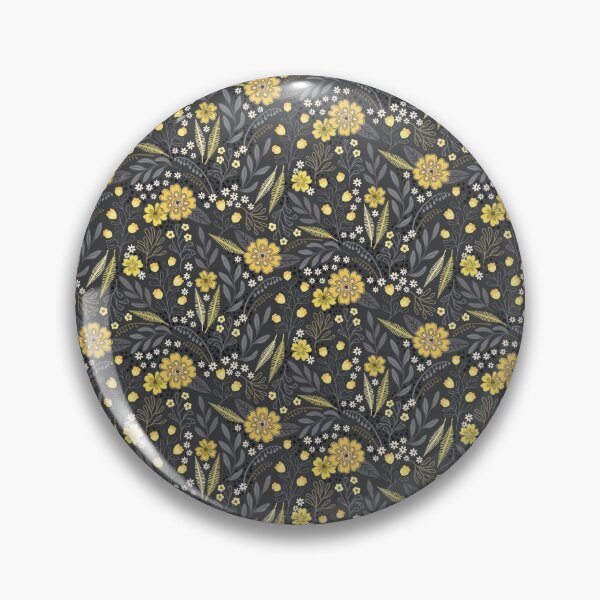 Item preview, Floral garden coordinate  - yellow and grey designed and sold by misentangled.