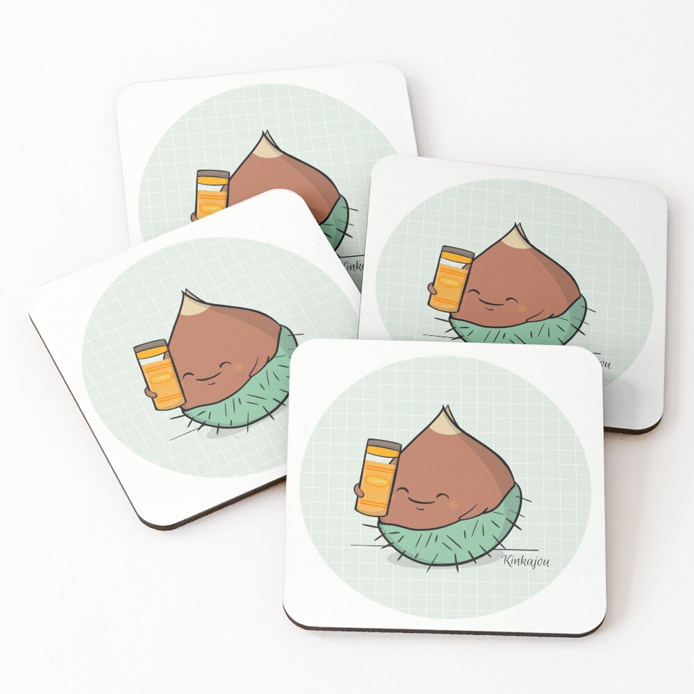Dessous de verre (lot de 4) « Kinkajou - Kuri-Kuri Curry»