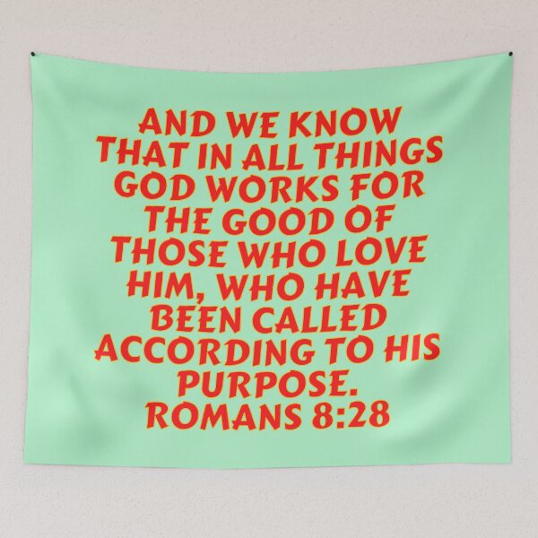 Item preview, Bible Verse Romans 8:28 designed and sold by Prayingwarrior.