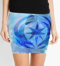 Vallite Royal Crest Watercolor Mini Skirt