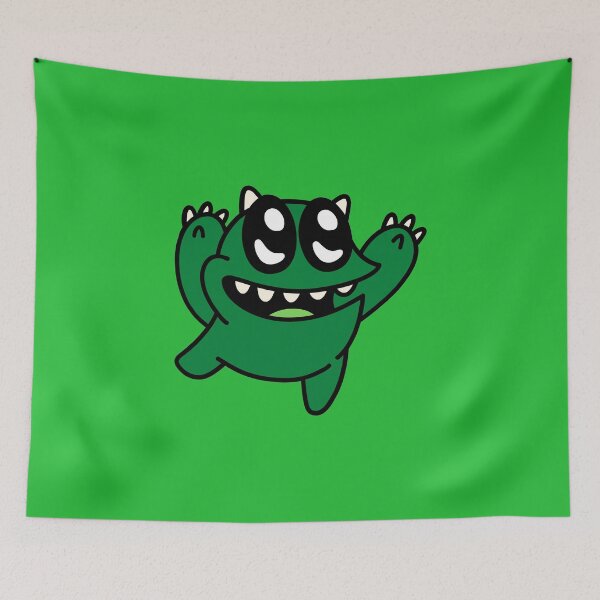 Item preview, Floppy The Green Happy Monster designed and sold by monsterino.
