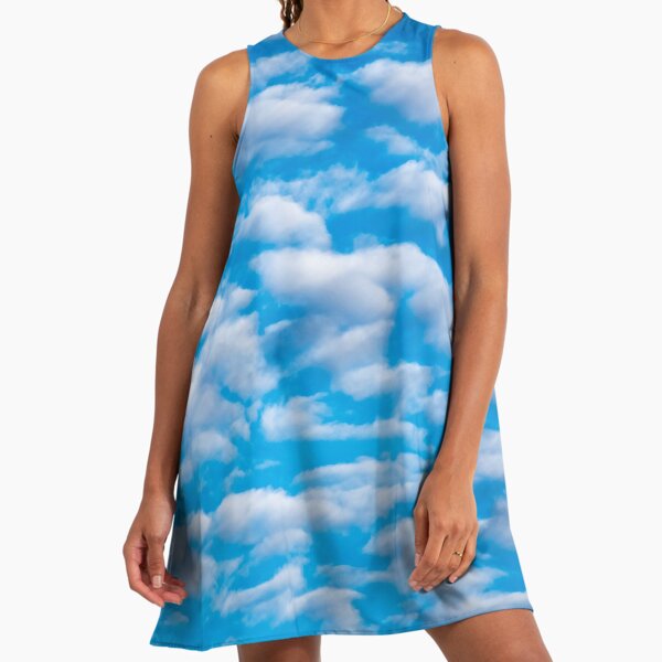 blue and white cloud dress On a Cloud Maxi Dress Blue main image 0