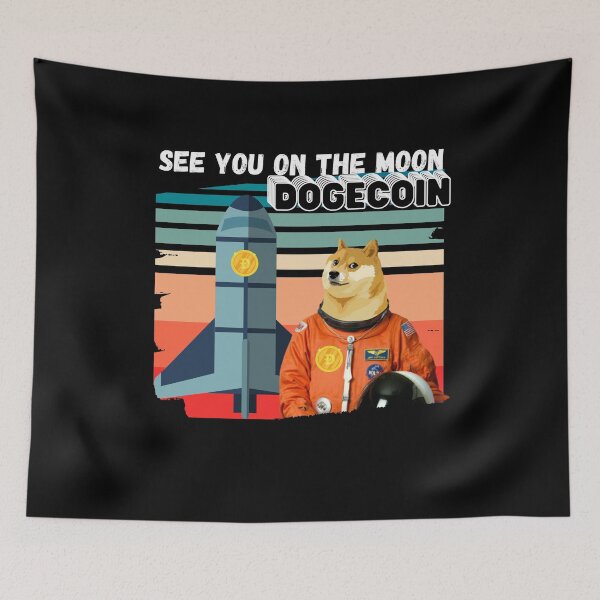 Item preview, Dogecoin - Nos vemos en la luna designed and sold by ladylaughprints.