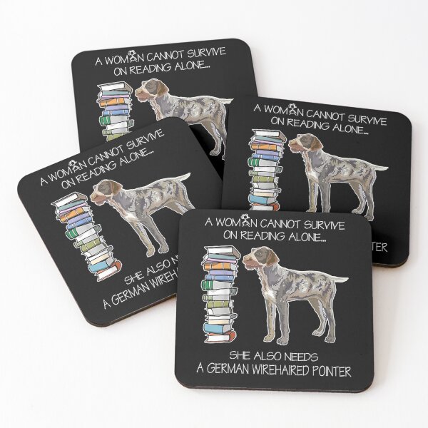 Item preview, A Woman Cannot Survive On Reading Alone Wirehaired Pointer  designed and sold by dannareyansh.
