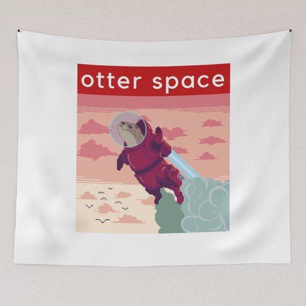 Item preview, Otter Space Cute Astronaut Pixel Art designed and sold by patrick10reyes.