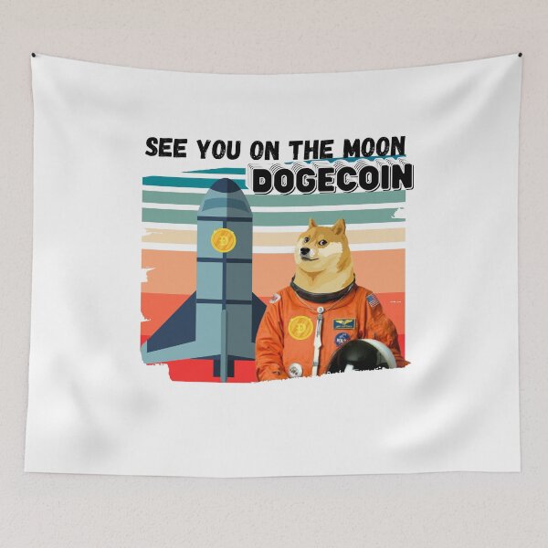 Item preview, Dogecoin - Nos vemos en la luna designed and sold by ladylaughprints.