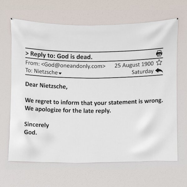 Item preview, NIETZSCHE MAIL REPLY FROM GOD 25 AUGUST 1900 designed and sold by Vitsson.