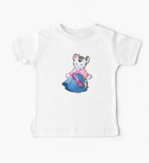 Kawaii White Tiger in Hanbok Baby Tee