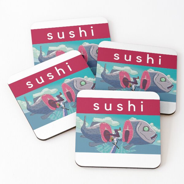 Item preview, Cartoon Sushi Warrior Fish Half designed and sold by patrick10reyes.
