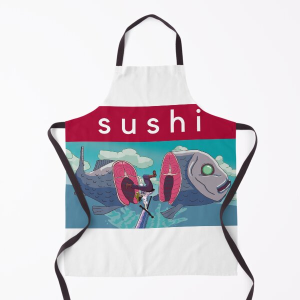 Item preview, Cartoon Sushi Warrior Fish Half designed and sold by patrick10reyes.