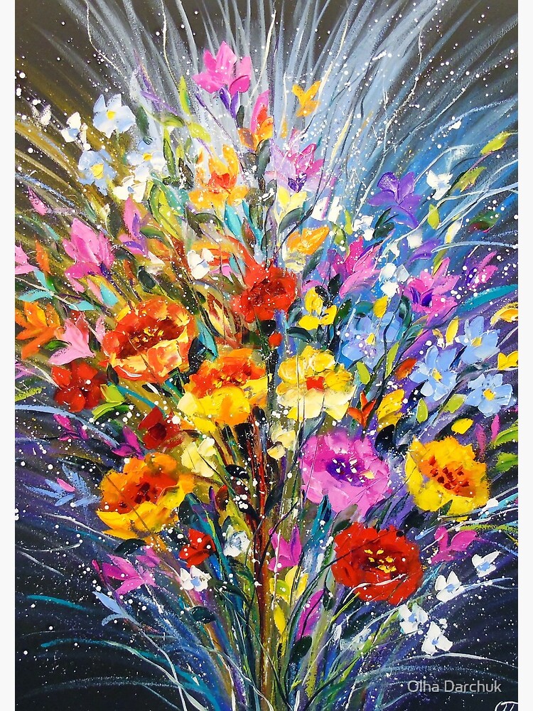 Flowers in the field Paintings by Olha Darchuk 