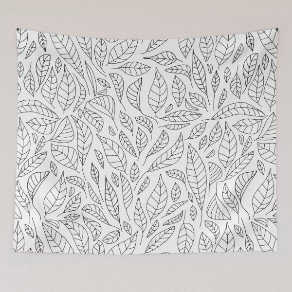 Item preview, Minimalist seamless floral pattern with contour leaves. Abstract background. designed and sold by CoCoArt-Ua.