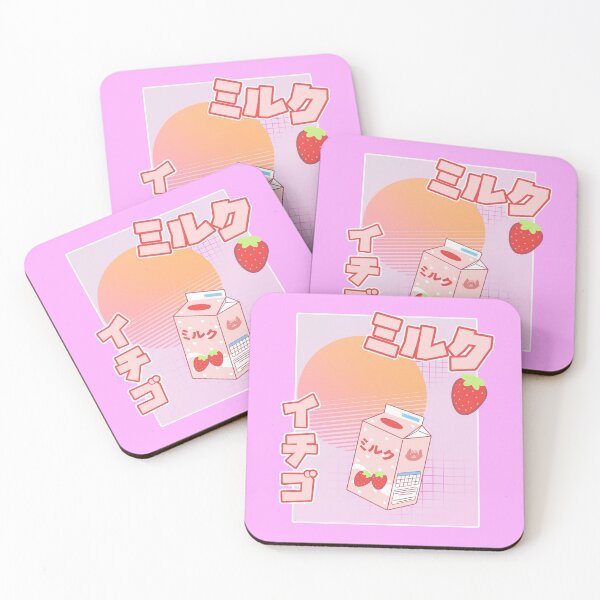 Item preview, Strawberry Milk Ichigo Miruku Kawaii Aesthetic Chibi Pastel Gift designed and sold by VaporwaveAnime.