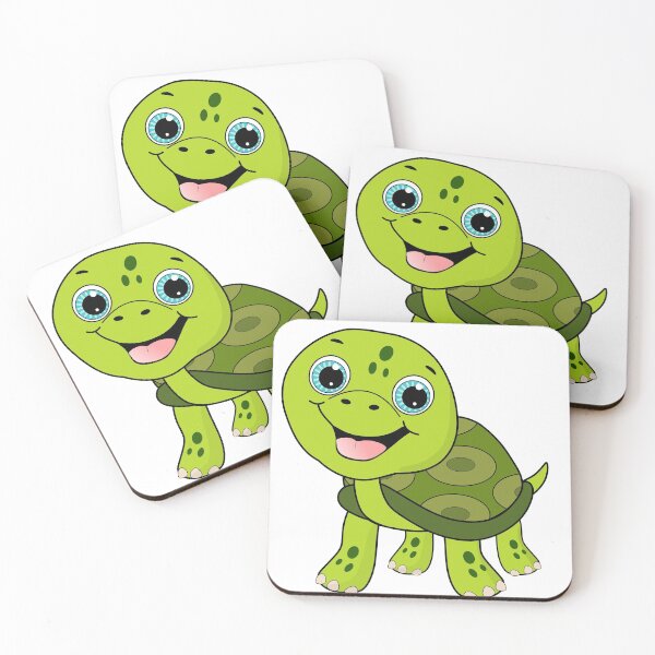 Item preview, Green Cute Cartoon Turtle designed and sold by AnimalsCartoon.