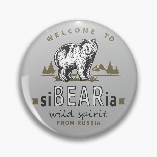 Item preview, Welcome to Siberia with bear from Russia, light gray edition designed and sold by bye-then.