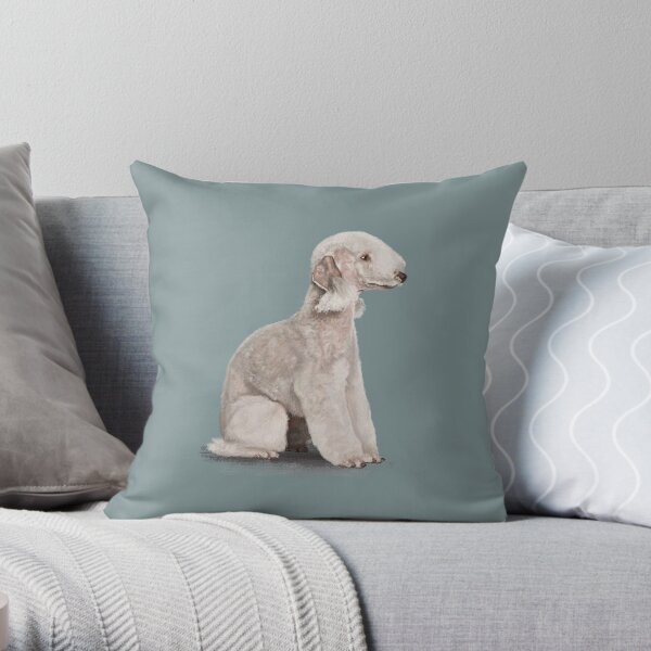 The Bedlington Terrier Throw Pillow