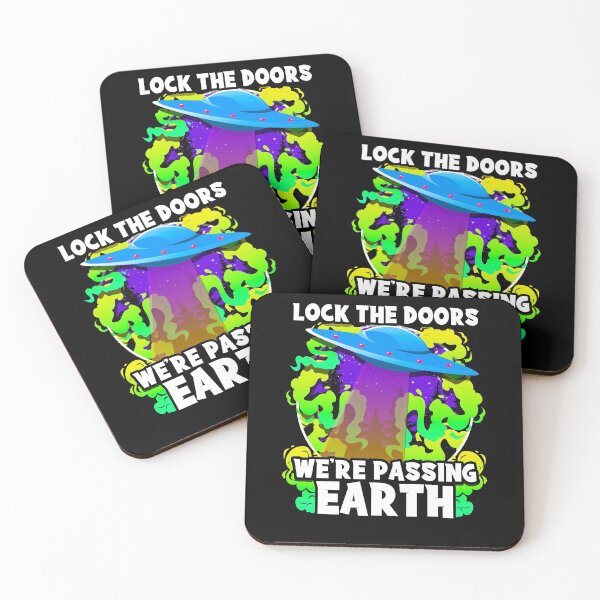 Item preview, We're Passing Earth Funny Alien UFO designed and sold by lsapparel.