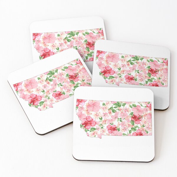 Item preview, Montana outline with flowers designed and sold by eammmmmm.