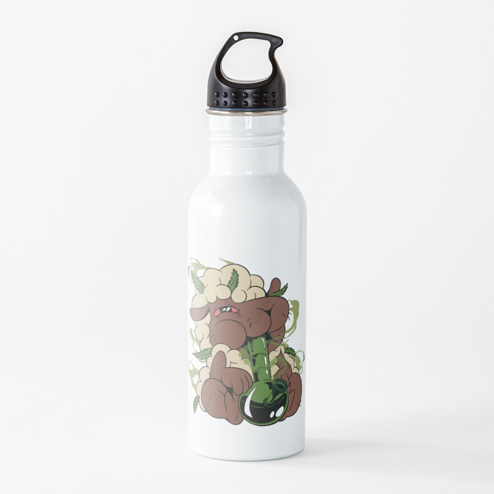 Sheep smoking marijuana Water Bottle