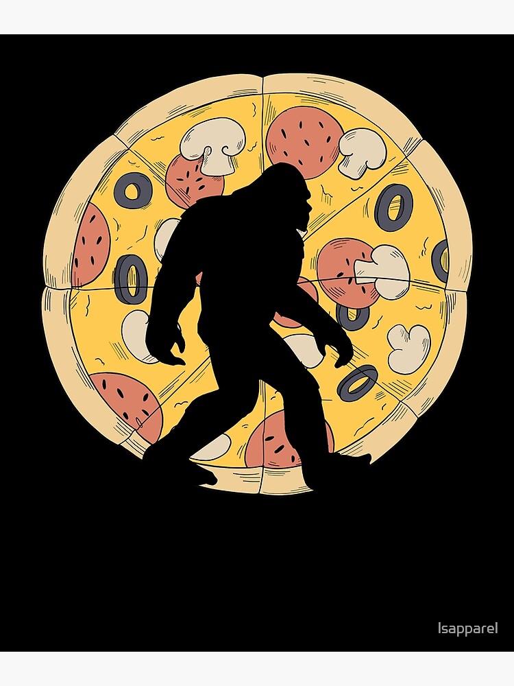 Pizza Sasquatch Gift Bigfoot' Sticker